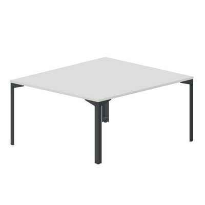 Ray RY2TS148 BLAN (Белый/Антрацит) Составной стол на 2 рабочих места, без отверстий