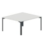 Ray RY2TS148 BLAN (Белый/Антрацит) Составной стол на 2 рабочих места, без отверстий