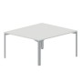 Ray RY2TS148 BLTI (Белый/Титан) Составной стол на 2 рабочих места, без отверстий