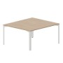 Ray RY2TS148 OWBL (Светлый дуб/Белый) Составной стол на 2 рабочих места, без отверстий