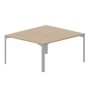 Ray RY2TS148 OWTI (Светлый дуб/Титан) Составной стол на 2 рабочих места, без отверстий