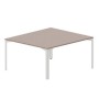 Ray RY2TS148 TRBL (Тортора/Белый) Составной стол на 2 рабочих места, без отверстий