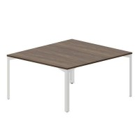 Ray RY2TS148 WNBL (Орех/Белый) Составной стол на 2 рабочих места, без отверстий