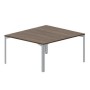 Ray RY2TS148 WNTI (Орех/Титан) Составной стол на 2 рабочих места, без отверстий