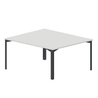 Ray RY2TS167 BLAN (Белый/Антрацит) Составной стол на 2 рабочих места, без отверстий