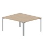Ray RY2TS167 OWTI (Светлый дуб/Титан) Составной стол на 2 рабочих места, без отверстий