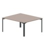 Ray RY2TS167 TRAN (Тортора/Антрацит) Составной стол на 2 рабочих места, без отверстий