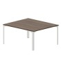 Ray RY2TS167 WNBL (Орех/Белый) Составной стол на 2 рабочих места, без отверстий