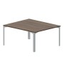 Ray RY2TS167 WNTI (Орех/Титан) Составной стол на 2 рабочих места, без отверстий
