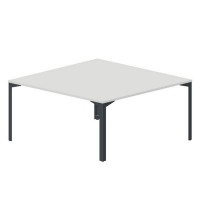 Ray RY2TS168 BLAN (Белый/Антрацит) Составной стол на 2 рабочих места, без отверстий