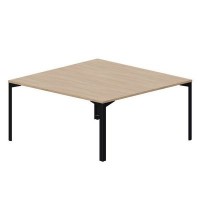 Ray RY2TS168 OWNR (Светлый дуб/Черный) Составной стол на 2 рабочих места, без отверстий
