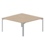 Ray RY2TS168 OWTI (Светлый дуб/Титан) Составной стол на 2 рабочих места, без отверстий