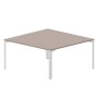 Ray RY2TS168 TRBL (Тортора/Белый) Составной стол на 2 рабочих места, без отверстий