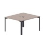 Ray RY2TV127 TRAN (Тортора/Антрацит) Составной стол на 2 рабочих места, 2 эргономичных выреза