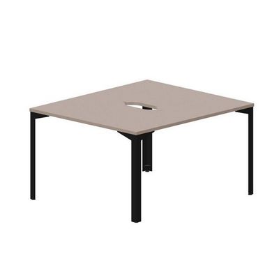 Ray RY2TV127 TRNR (Тортора/Черный) Составной стол на 2 рабочих места, 2 эргономичных выреза