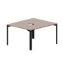 Ray RY2TV127 TRNR (Тортора/Черный) Составной стол на 2 рабочих места, 2 эргономичных выреза