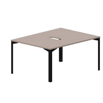 Ray RY2TV128 TRNR (Тортора/Черный) Составной стол на 2 рабочих места, 2 эргономичных выреза