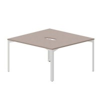 Ray RY2TV147 TRBL (Тортора/Белый) Составной стол на 2 рабочих места, 2 эргономичных выреза