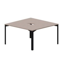 Ray RY2TV147 TRNR (Тортора/Черный) Составной стол на 2 рабочих места, 2 эргономичных выреза