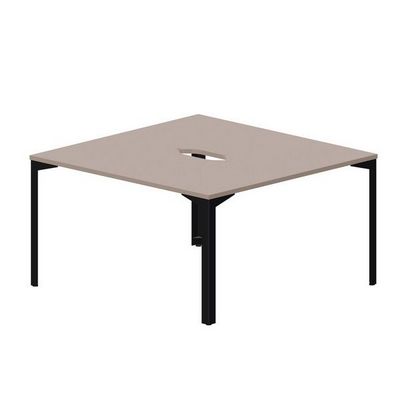 Ray RY2TV147 TRNR (Тортора/Черный) Составной стол на 2 рабочих места, 2 эргономичных выреза