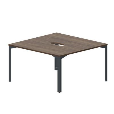Ray RY2TV147 WNAN (Орех/Антрацит) Составной стол на 2 рабочих места, 2 эргономичных выреза