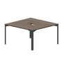 Ray RY2TV147 WNAN (Орех/Антрацит) Составной стол на 2 рабочих места, 2 эргономичных выреза