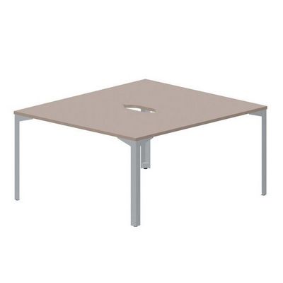 Ray RY2TV148 TRTI (Тортора/Титан) Составной стол на 2 рабочих места, 2 эргономичных выреза