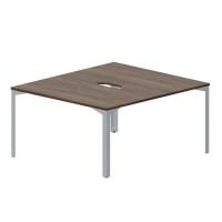 Ray RY2TV148 WNTI (Орех/Титан) Составной стол на 2 рабочих места, 2 эргономичных выреза