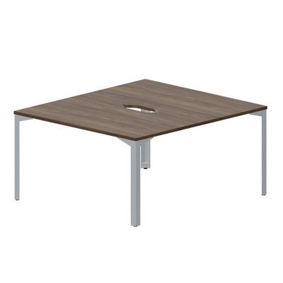 Ray RY2TV148 WNTI (Орех/Титан) Составной стол на 2 рабочих места, 2 эргономичных выреза