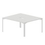 Ray RY2TV167 BLBL (Белый/Белый) Составной стол на 2 рабочих места, 2 эргономичных выреза