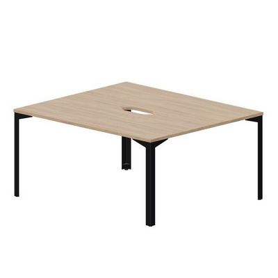 Ray RY2TV167 OWNR (Светлый дуб/Черный) Составной стол на 2 рабочих места, 2 эргономичных выреза