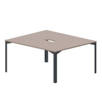 Ray RY2TV167 TRAN (Тортора/Антрацит) Составной стол на 2 рабочих места, 2 эргономичных выреза