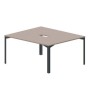 Ray RY2TV167 TRAN (Тортора/Антрацит) Составной стол на 2 рабочих места, 2 эргономичных выреза