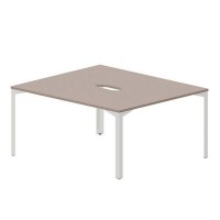 Ray RY2TV167 TRBL (Тортора/Белый) Составной стол на 2 рабочих места, 2 эргономичных выреза