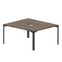 Ray RY2TV167 WNAN (Орех/Антрацит) Составной стол на 2 рабочих места, 2 эргономичных выреза