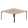 Ray RY2TV168 OWAN (Светлый дуб/Антрацит) Составной стол на 2 рабочих места, 2 эргономичных выреза