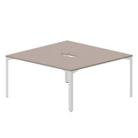 Ray RY2TV168 TRBL (Тортора/Белый) Составной стол на 2 рабочих места, 2 эргономичных выреза