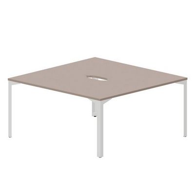 Ray RY2TV168 TRBL (Тортора/Белый) Составной стол на 2 рабочих места, 2 эргономичных выреза