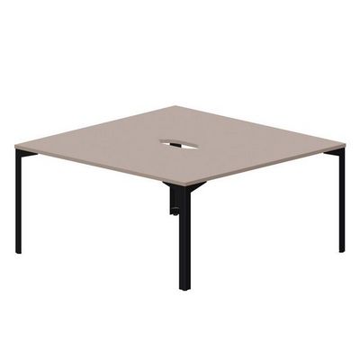 Ray RY2TV168 TRNR (Тортора/Черный) Составной стол на 2 рабочих места, 2 эргономичных выреза