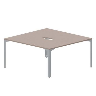 Ray RY2TV168 TRTI (Тортора/Титан) Составной стол на 2 рабочих места, 2 эргономичных выреза