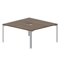 Ray RY2TV168 WNTI (Орех/Титан) Составной стол на 2 рабочих места, 2 эргономичных выреза