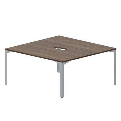 Ray RY2TV168 WNTI (Орех/Титан) Составной стол на 2 рабочих места, 2 эргономичных выреза