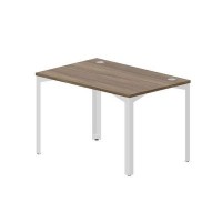 Ray RYG128 WNBL (Орех/Белый) Стол, 2 громмета