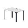 Ray RYL128 BLAN (Белый/Антрацит) Стол, металлический аутлет