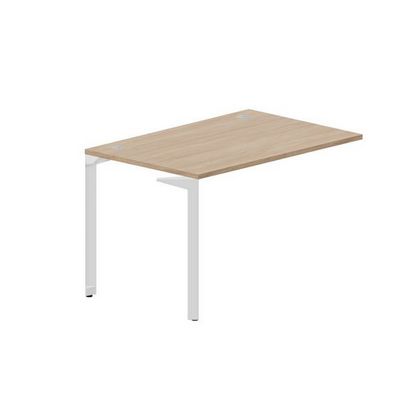 Ray RYPG128 OWBL (Светлый дуб/Белый) Стол приставной, 2 громмета