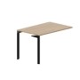 Ray RYPG128 OWNR (Светлый дуб/Черный) Стол приставной, 2 громмета