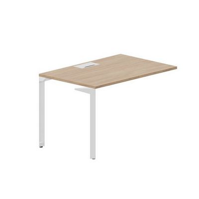 Ray RYPL128 OWBL (Светлый дуб/Белый) Стол приставной, металлический аутлет