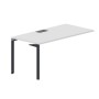 Ray RYPL168 BLAN (Белый/Антрацит) Стол приставной, металлический аутлет