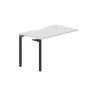 Ray RYPV127 BLAN (Белый/Антрацит) Стол приставной, эргономичный вырез