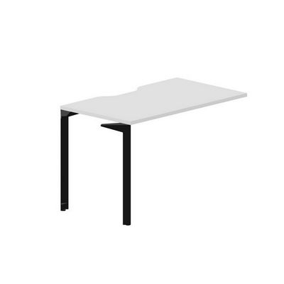 Ray RYPV127 BLNR (Белый/Черный) Стол приставной, эргономичный вырез